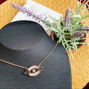Evil Eye 18k Gold Plated Adjustable Necklace